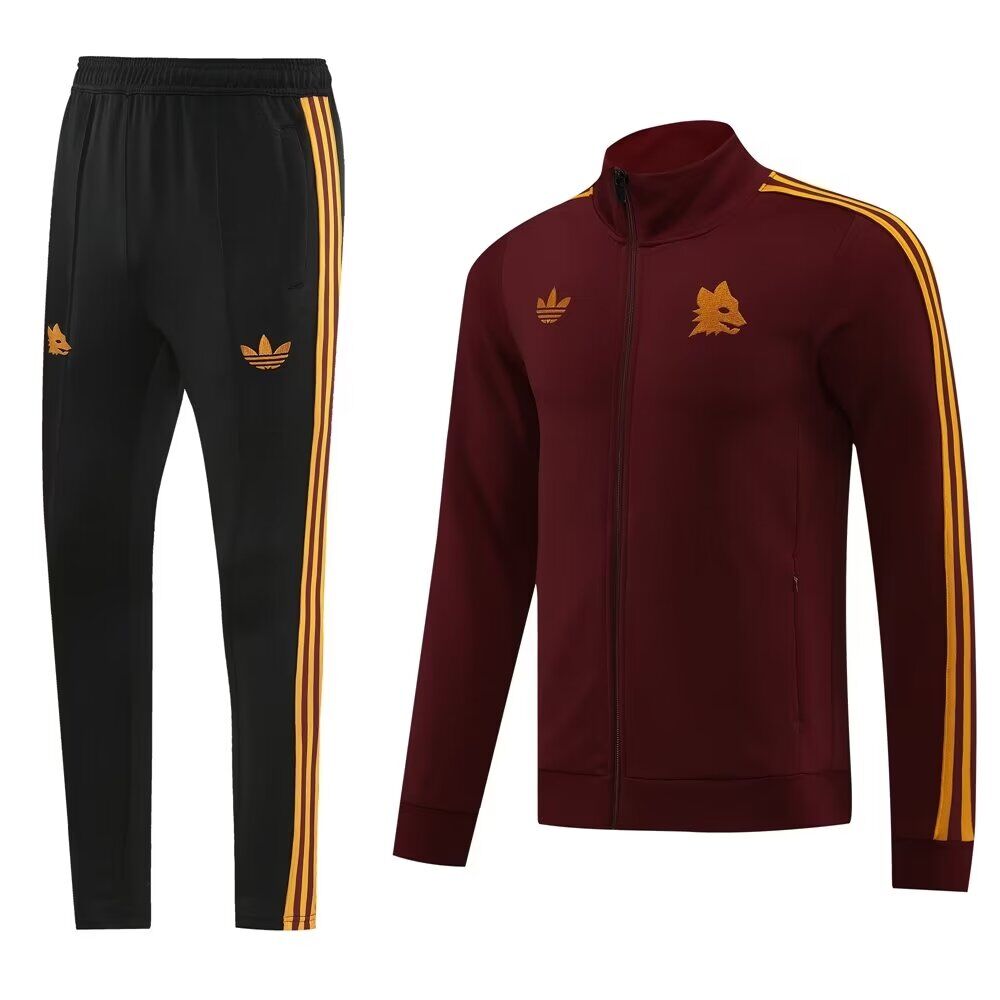 AAA Quality Roma 23/24 Tracksuit - Dark Red